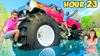 24 HOURS IN A MONSTER TRUCK [upl. by Etteniotnna]