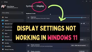 How to Fix Display Settings Not Working in Windows 11 [upl. by Eido]