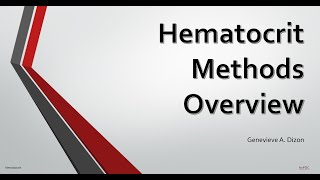 Hematocrit Methods Overview [upl. by Botsford]