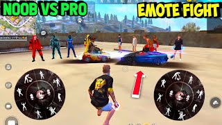 Free Fire Emote Fight On Factory Roof  New Lemborghini Emote  Noob Vs Pro  Garena Free Fire 🔥⚡ [upl. by Ranie]