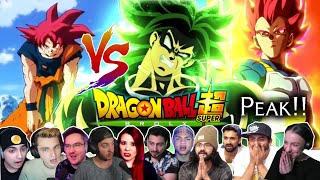 ⚡BROLY VS GOKU amp VEGETA🔥quotThis Blown Their MindsquotREACTION MASHUP PART2 Dragon Ball Super Brolyドラゴンボー [upl. by Kolnick]