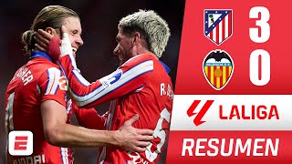 ATLÉTICO DE MADRID se pone segundo tras superar al VALENCIA por 30 Julián Álvarez anotó  La Liga [upl. by Arehc723]