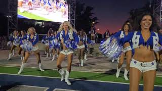 Dallas Cowboys Cheerleaders 7 Eleven watch party performance 102724 left side view [upl. by Tinaret]