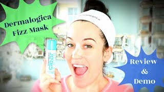 REVIEW  DEMO DERMALOGICA BLACKHEAD CLEARING FIZZ MASK ON DRY MATURE SKIN [upl. by Sholeen]