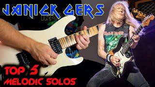 Tribute to Janick Gers  Top 5 Melodic Solos  Iron Maiden [upl. by Lhadnek]