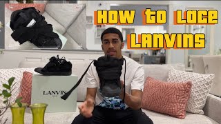 HOW TO LACE LANVIN CURB SNEAKER TUTORIAL [upl. by Senecal300]