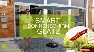 Sonnenschirm für Balkon und Terrasse Der stabile und neigbare SMART von GLATZ [upl. by Llerref]