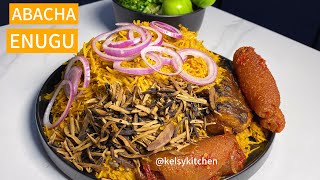 How to prepare ABACHA ENUGU with NGU amp UKPAKAafrican salad recipe [upl. by Nomrac128]