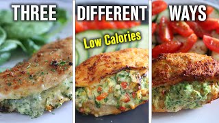 3 Mouthwatering Air Fryer Stuffed Chicken Breast  LOW CALORIES [upl. by Valencia]