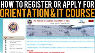 ICAI ICITSS Registration Full Process  How To Register or Apply For Orientation amp ITT Course Online [upl. by Neira]