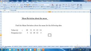 Mean deviation about the mean Explain in Tamil [upl. by Boyden]