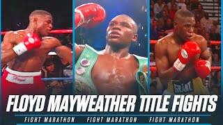 Floyd Mayweathers World Title Wins With Top Rank  FIGHT MARATHON [upl. by Sivrat]