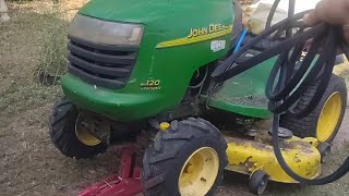 HalfMile Carnage Dragging My Mower with a Broken Tie Rod [upl. by Aihselef981]