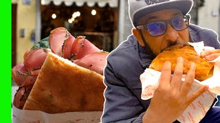 Street Food in Italy  MILANS 1 PANINI at Allantico Vinaio Most Legendary Street Eat [upl. by Jonna]