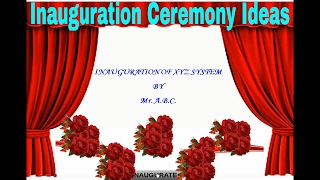 Inauguration Ceremony IdeasPart 1  Flower Animation [upl. by Mariandi]