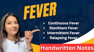 Types of Fever in Hindi  Continuous Remittent Intermittent amp Relapsing Fever  Notes [upl. by Braynard888]