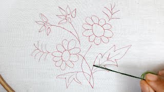 Amazing hand embroidery flower design chrysanthemum flowers for dress [upl. by Hgielak]