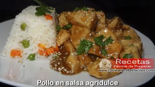 Receta de Pollo en salsa agridulce [upl. by Moyna]