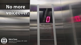 Schindler MRL Parking Lifts  Elevators  Bakrie Tower Jakarta [upl. by Lerej]