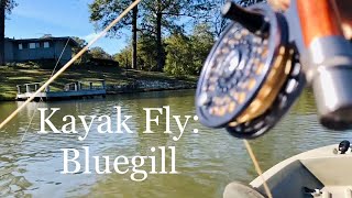 Kayak Fly Fishing and Catching Bluegill [upl. by Mellicent]