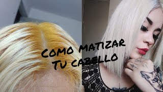 Como eliminar lo naranja y amarillo de tu cabello2da parte [upl. by Gnehp]