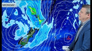 Low pressure returns to NZ this SundayMonday [upl. by Fiester]