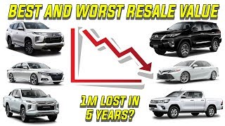 Best and worst resale value Fortuner vs montero vs hilux vs strada etc Philippines [upl. by Pearl]