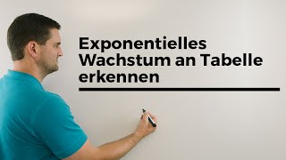 Exponentielles Wachstum an Tabelle erkennen  Mathe by Daniel Jung [upl. by Ecienal]