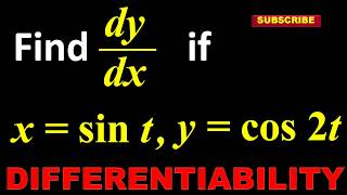 33 Derivative of Functions in Parametric Forms Find dy by dx of x  sin t y  cos 2t [upl. by Yartnoed540]