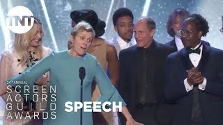 Three Billboards Outside Ebbing Missouri Acceptance Speech  24th Annual SAG Awards  TNT [upl. by Norrad]