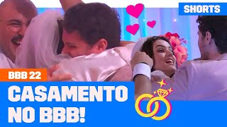 Lucas e Eslovênia se CASAM no BBB  BBB22  Shorts  Humor Multishow [upl. by Lashoh]