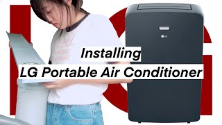 Installing LG Portable Air Conditioner with Remote LP0821GSB [upl. by Staw922]