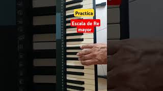 ESCALA DE RE MAYOR piano pianotutorial musica tutorialyoutube principiantes short [upl. by Toole]