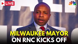 LIVE Milwaukee Mayor Cavalier Johnson holds press conference as RNC kicks off  Trump News  N18G [upl. by Kokoruda827]