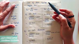 Cost of Debt Capital FM 015 II Aditi Vinod Arya [upl. by Secundas]