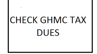 CHECK GHMC PROPERTY TAX DUES [upl. by Lavery]