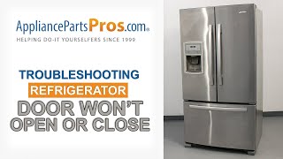 Refrigerator Door Won’t Open or Close  Top 5 Reasons amp Fixes  Kenmore Whirlpool GE amp more [upl. by Nahtanhoj]