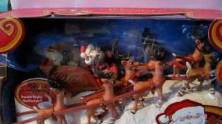 Rudolph the RedNosed Reindeer Santas Musical Sleigh amp Figurine Set [upl. by Ariaes609]