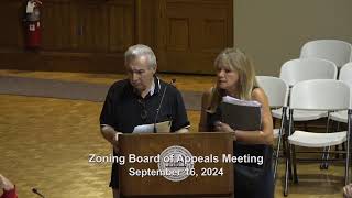 Peabody Zoning Board of Appeals Meeting  September 16 2024 [upl. by Lekram]