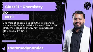 One mole of an ideal gas at 300 K is expanded isothermally from an initial volume of 1 litre to [upl. by Lednahc737]