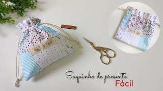 DIY Saquinho de presente sem forro ✿ Fácil e rápido  Easy Gift Bag [upl. by Nallid]