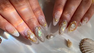 MermaidBeach Inspired Gel X Nails  Gel X Nail Tutorial [upl. by Cuyler]