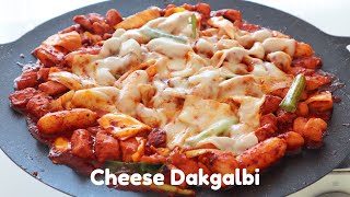 Easy Korean Spicy Chicken with Cheese  Dakgalbi 닭갈비 [upl. by Mill93]