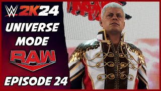 WWE 2K24  Universe Mode  Raw Episode 24 [upl. by Drain]