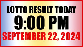 Lotto Result Today 9pm Draw September 22 2024 Swertres Ez2 Pcso [upl. by Goldsworthy42]