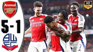 Arsenal Dominates Bolton Epic 51 Highlights amp Goals ⚽🔥 [upl. by Gambell]