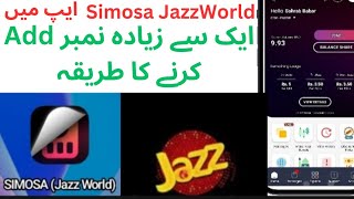 Jazz world Simosa app mein 2 ya zada number add karne ka tarika [upl. by Ekard]