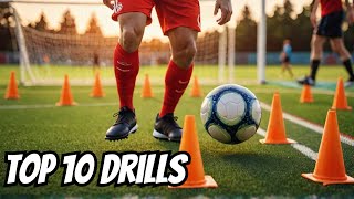 10 Essential Drills to LEVEL UP Your Soccer Skills [upl. by Enyamart]