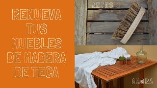 Trucos para renovar una mesa de madera de teca [upl. by Notyrb]