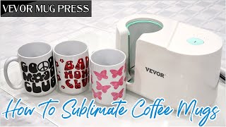 HOW TO USE INFUSIBLE INK TRANSFER SHEETS TO SUBLIMATE WITH VEVOR PRO EASY SUBLIMATION MUG HEAT PRESS [upl. by Aramoix804]